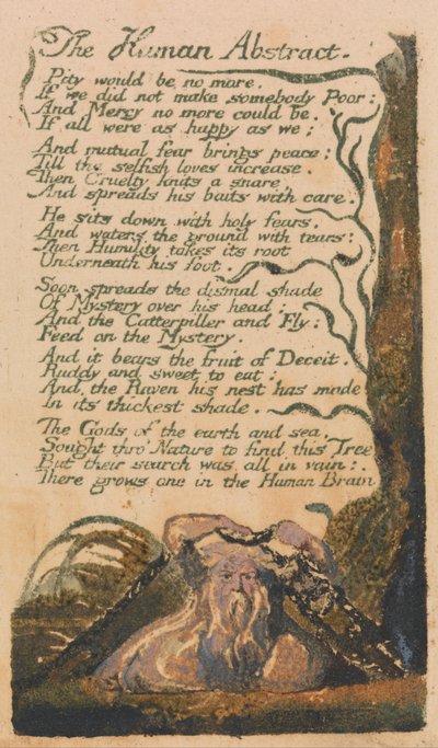 Songs of Innocence and of Experience, Plaat 46, Het Menselijke Abstract (Bentley 47) door William Blake