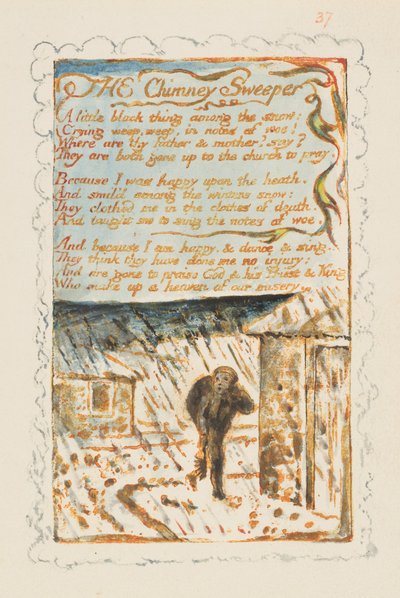 Liederen van Onschuld en Ervaring: De Schoorsteenveger door William Blake
