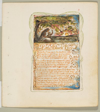 Songs of Innocence and of Experience: The Little Black Boy, ca. 1825 door William Blake