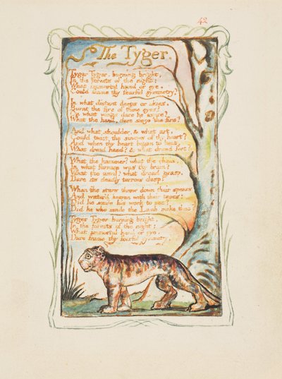 Songs of Innocence and of Experience: The Tyger, ca. 1825 door William Blake
