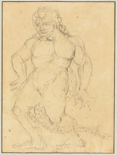 Studie van de Figuur van Agnello Brunelleschi door William Blake
