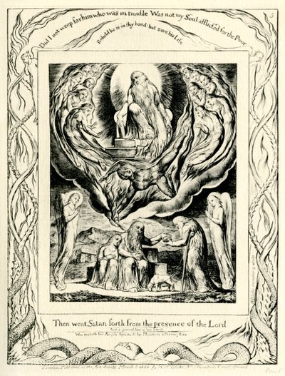 Het boek Job 2:7 geïllustreerd door William Blake door William Blake