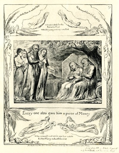 Het boek Job 42:11 geïllustreerd door William Blake door William Blake