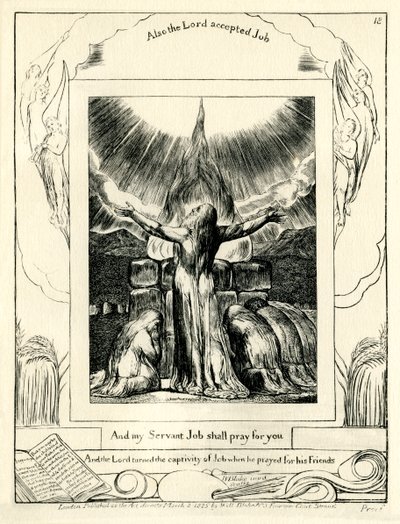 Het Boek Job 42:8 (illustratie door William Blake) door William Blake