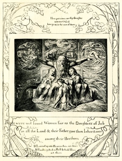 Het Boek Job 42:15 geïllustreerd door William Blake door William Blake