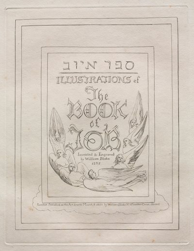Het Boek Job: Titelpagina door William Blake
