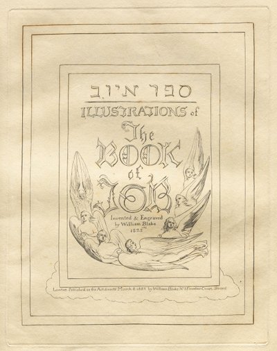 Het Boek van Job: Titelpagina door William Blake