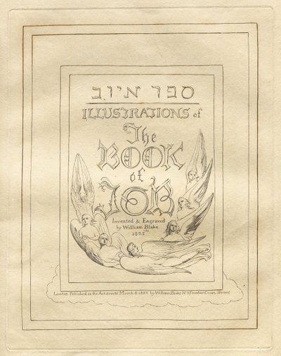 Het Boek van Job: Titelpagina, 1825 door William Blake