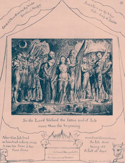 Het boek Job illustraties door William Blake door William Blake