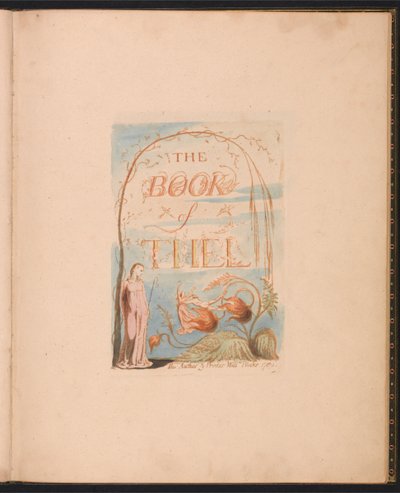 Het Boek van Thel, Plaat 2, Titelpagina door William Blake