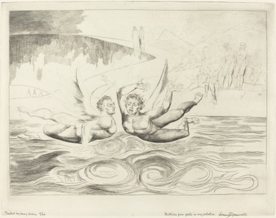 De Cirkel van de Corrupte Ambtenaren; de Duivels die Elkaar Aanvallen door William Blake