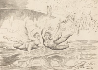 De Cirkel van de Corrupte Ambtenaren, de Duivels die Elkaar Aanvallen door William Blake