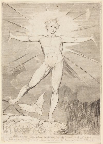 De dans van Albion (Blije dag) door William Blake