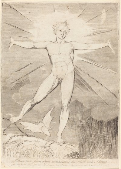 De Dans van Albion Gelukkige Dag door William Blake