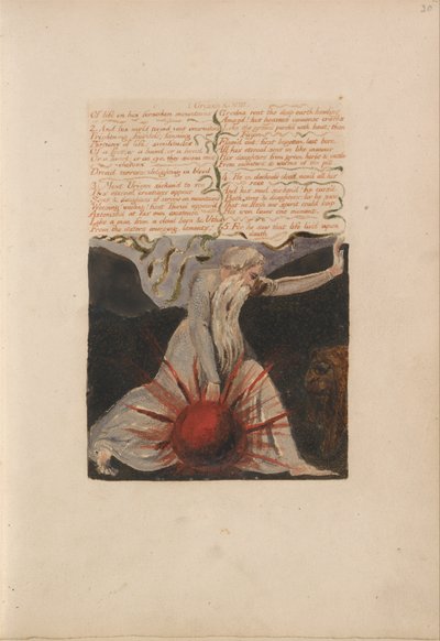 Het Eerste Boek van Urizen, Bentley Kopie A door William Blake