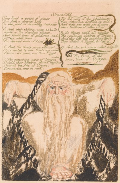 The First Book of Urizen, Plaat 25, Ze leefden een periode van jaren... (Bentley 28) door William Blake