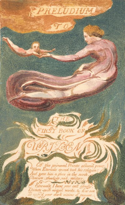 Het Eerste Boek van Urizen, Plaat 2, Preludium tot het Boek van Urizen (Bentley 2a) door William Blake