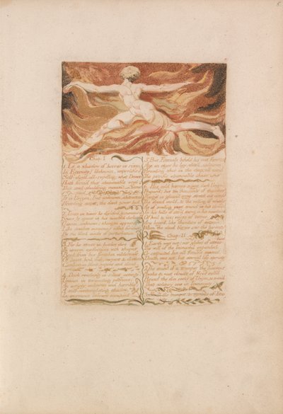 Het eerste boek van Urizen, Plaat 5, Hoofdstuk 1.... (Bentley 3) door William Blake