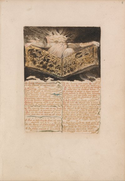 Het Eerste Boek van Urizen, Plaat 8, In Levende Creaties Verscheen.... (Bentley 5) door William Blake