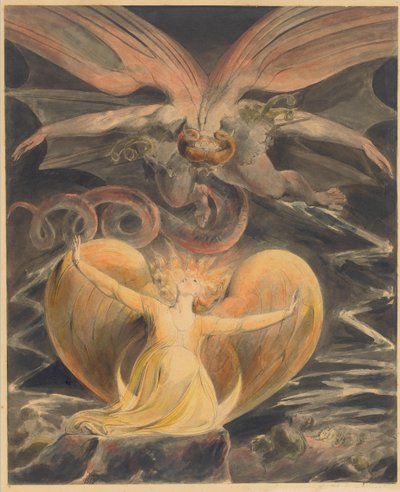De Grote Rode Draak en de Vrouw Bekleed met de Zon door William Blake