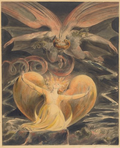 De Grote Rode Draak en de Vrouw Bekleed met de Zon door William Blake