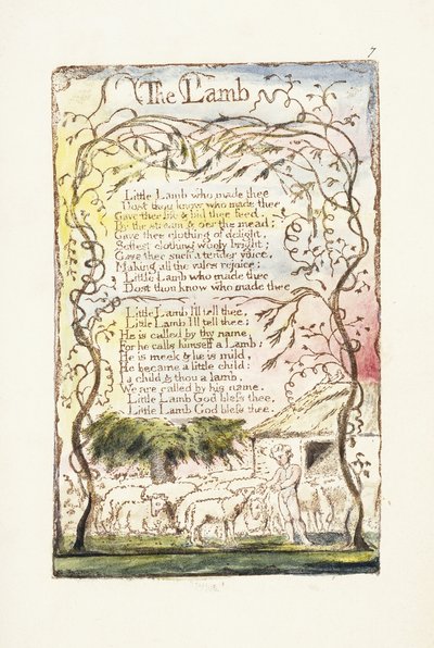 Het Lam, 1789 door William Blake