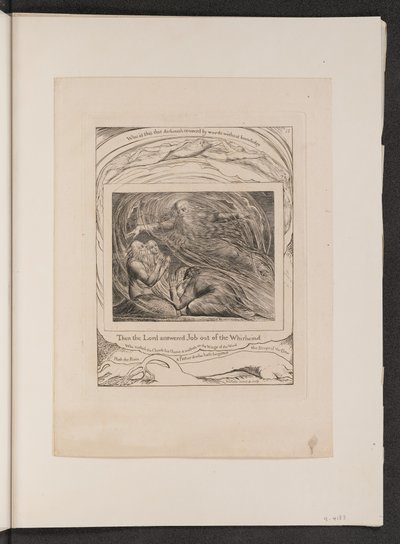 De Heer antwoordt Job uit de wervelwind door William Blake