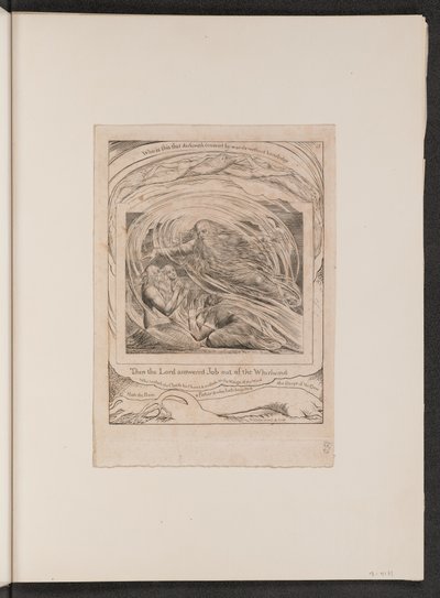De Heer antwoordt Job uit de wervelwind door William Blake