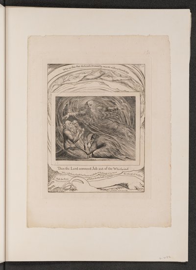 De Heer antwoordt Job uit de wervelwind door William Blake