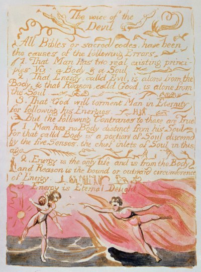 De Huwelijk van Hemel en Hel; De Stem van de Duivel door William Blake