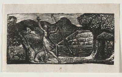 De Pastoralen van Vergilius, Ecloge I: De herder verjaagt een wolf door William Blake