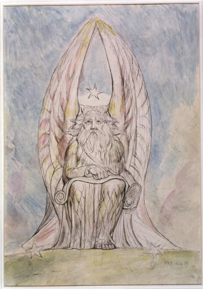 De Optekenengel, illustratie uit Canto 19 "Paradiso" van de "Goddelijke Komedie" door Dante Alighieri door William Blake