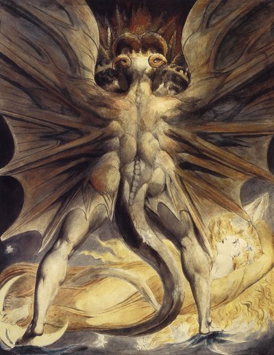 De Rode Draak en de Vrouw Bekleed met de Zon door William Blake