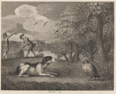 De Staande Hond en de Patrijs door William Blake