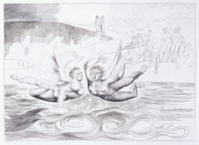 De Zesvoetige Slang die Agnolo Brunelleschi Aanvalt, ca. 1824-1827 door William Blake