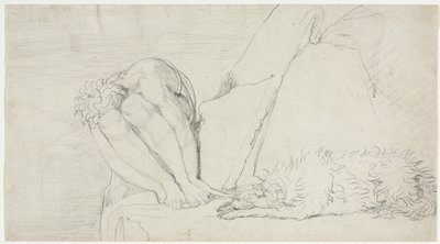 De gedachte aan de dood alleen, de angst vernietigt door William Blake