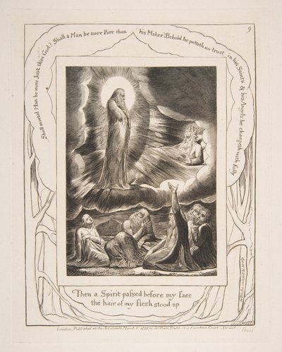 De visie van Eliphaz, uit Illustraties van het Boek Job door William Blake