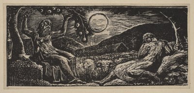 Thenot onder een fruitboom, uit Thorntons Pastorals of Virgil door William Blake