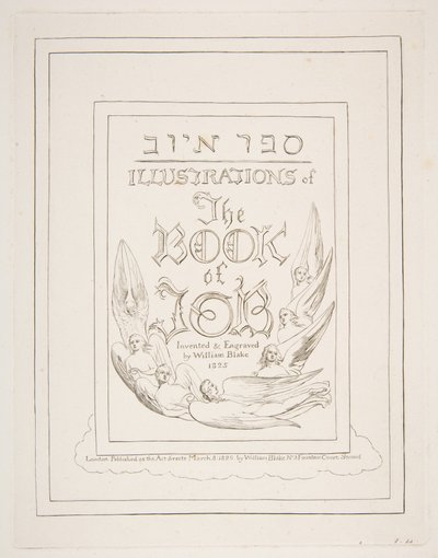 Titelpagina, uit Illustraties van het Boek Job, 1825-26 door William Blake
