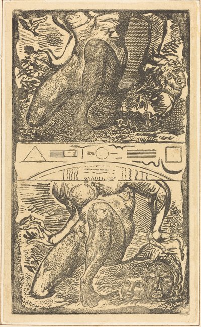 Onbekend Onderwerp Laat Hem naar de Hemel Kijken en Lachen in de Heldere Lucht door William Blake