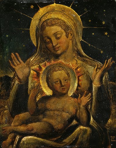 Maagd en Kind. 1825 door William Blake