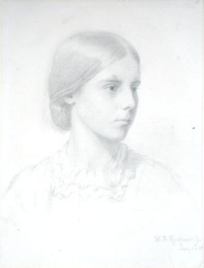 Portret van een jonge vrouw door William Blake Richmond