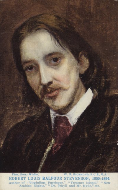 Robert Louis Stevenson (1850-1894), Schotse romanschrijver, dichter en reisverhalenschrijver door William Blake Richmond