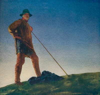 De Herder hoort de Kanonnen bij Dageraad, ca. 1910, ca. 1932 door William Blamire Young