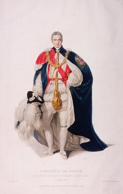 Ridder van de Kousenband in Ceremonieel Kostuum door William Bond