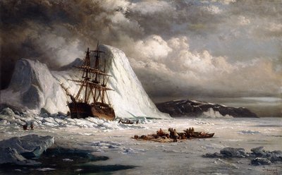 Bevroren schip door William Bradford