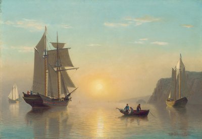 Zonsondergang Rust in de Baai van Fundy door William Bradford