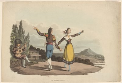 De Boleras Dans, gegraveerd door John Heaviside Clark, ca. 1810-19 door William Bradford