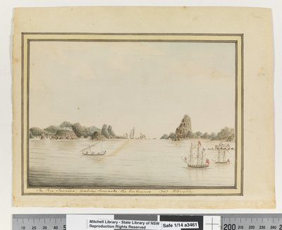 In Rio Janeiro, kijkend naar de ingang. 1787 door William Bradley