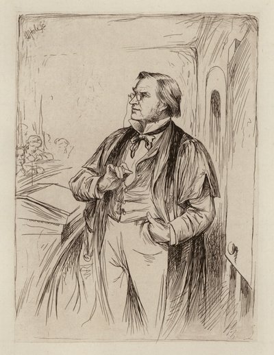 Simon Somerville Laurie, Professor van de Theorie, Geschiedenis en Praktijk van Onderwijs (gravure) door William Brassey (after) Hole